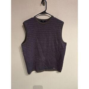Burberry London Mens Medium Italy Purple Vest Wool Alpaca Flaws